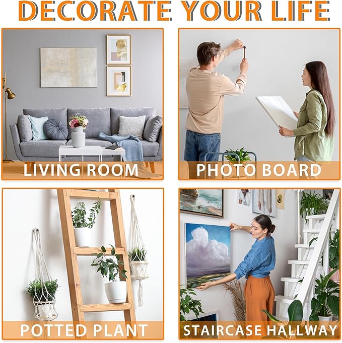 50 PCS Push Pins Picture Hangers Wall Hooks, Double Headed Thumb Tacks Without Nails, Renter Friendly Decor Thumbtacks for Tapestry Frame Art Photos (Black)