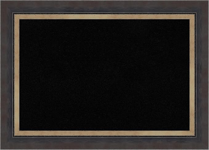 Amanti Art Black Cork Board for Wall, 21x29 Vision Board with Black Wood Frame, Medium Corkboard Office Decor for Home Organization, Casual Corkboard Pinboard to Display Items for Home Organization