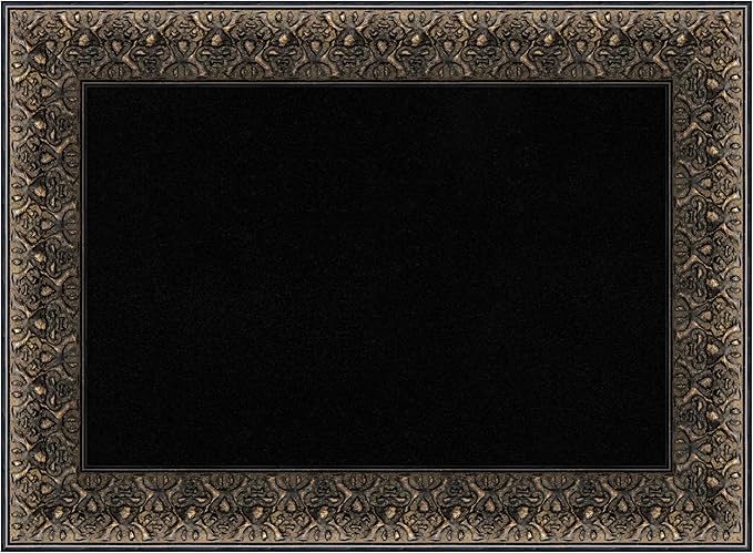 Amanti Art Black Cork Board for Wall, 17x23 Vision Board with Black Wood Frame, Small Corkboard Office Decor for Home Organization, Traditional Corkboard Pinboard to Display Items for Home