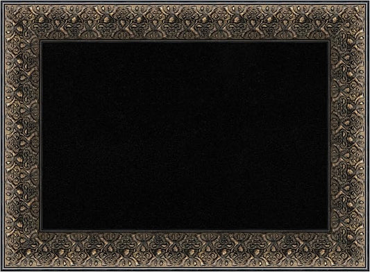 Amanti Art Black Cork Board for Wall, 17x23 Vision Board with Black Wood Frame, Small Corkboard Office Decor for Home Organization, Traditional Corkboard Pinboard to Display Items for Home