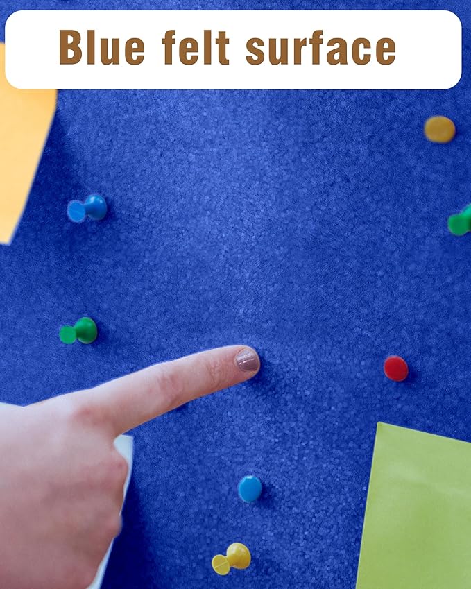 38"x38" Enclosed Bulletin Board, Lockable Weather-Resistant Aluminum Cork Noticeboard for School & Office, Silver Frame w/Blue Flet