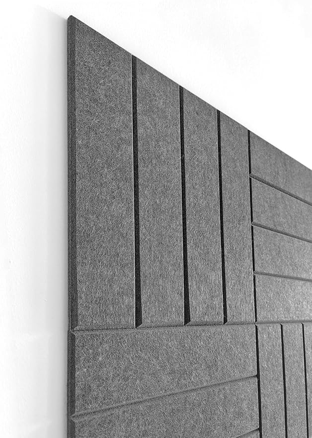 Large Cork Board Alternative - 12-Pack Felt Wall Tiles with Safe Removable Adhesive Tabs, Cork Wall Tiles Bulletin Board Home Office Essentials -