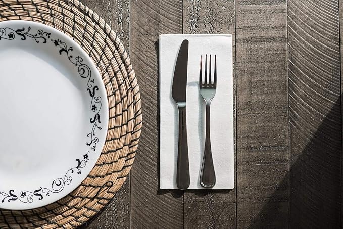 100 Paper Towels Cloth-Like Hand Tissue Paper Napkins, Disposable Hand Towels for Bathroom Guests, Disposable Face Towel for Guest, Washcloths or Dinner Napkin, Made in USA, White