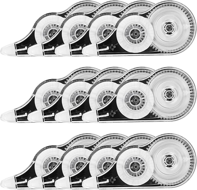BESARME 12 Pack Correction Tapes, 39 Feet Each Correction Tape Roller Correction Tape Pen for Students Office Supplies, 1/5 X 472 Inches