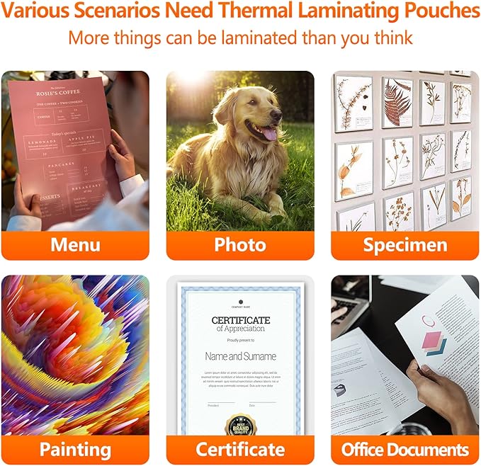 Thermal Laminating Pouches, 9 x 11.5 Inches Laminating Sheets, 3 mil Thick Laminate Sheets, 2000 Pack,Clear
