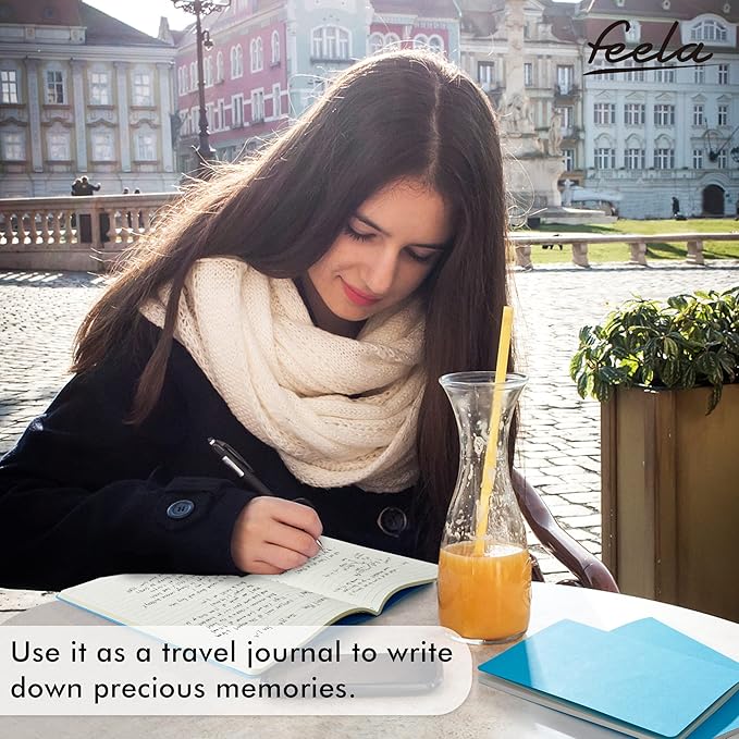 36 Pack Soft Cover Journal Bulk, Feela Lined Blank Travel Journal for Women Men Writing, Notebooks College Ruled for Work, Note Taking Notebook School Business Supplies, 8.2” x 5.5”, A5, Blue