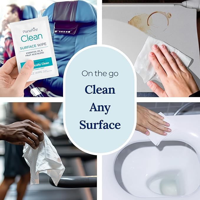 Travel Essentials | Hygiene Kit | Travel Toiletry Kit | Travel Size | Lotion Hand Sanitizer Cardamom Lavender Scent | Surface Wipes | Individual Travel Wipes | Surface Cleaner | With Essential Oils
