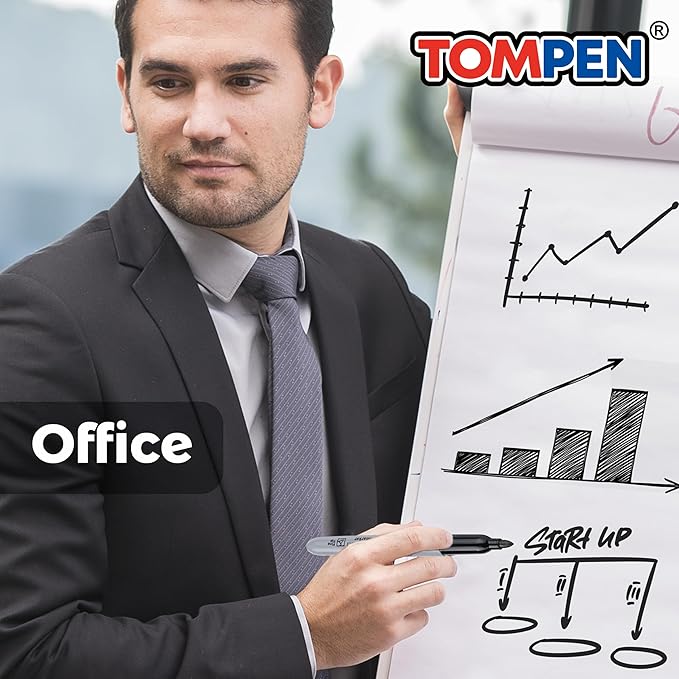 Black Permanent Markers,Fine Tip,48 Count Bulk,Waterproof Permanent Marker Pens with Quick Drying on Wood,Plastic,Paper,Metal,Mirror for Office School Classroom Home