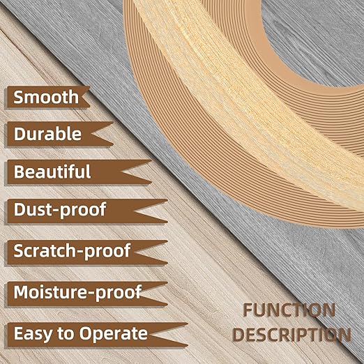 GSCIT Club Maple Edge Banding, 1/2 inch x 250ft roll of Veneer Plywood Edge Banding Preglued Flexible, Wood Tape Banding for Cabinet Repair
