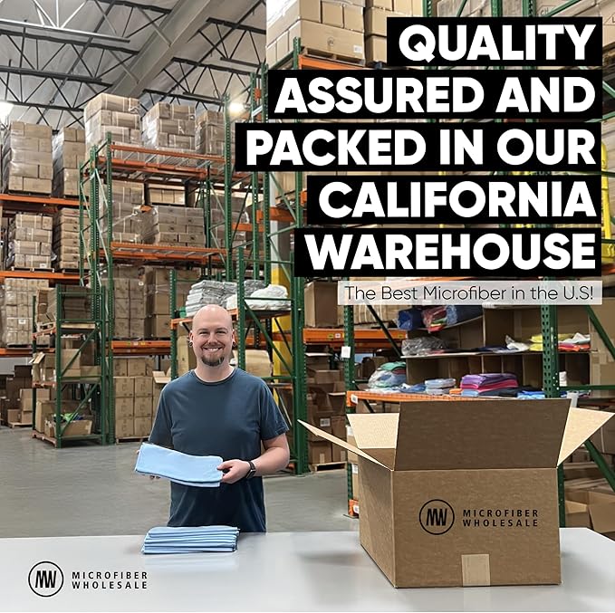 12" x 12" MW Pro Multi-Surface Microfiber Cleaning Cloths | Dark Blue - 12 Pack | Premium Microfiber Towels for Cleaning Glass, Kitchens, Bathrooms, Automotive, Supplies & Products