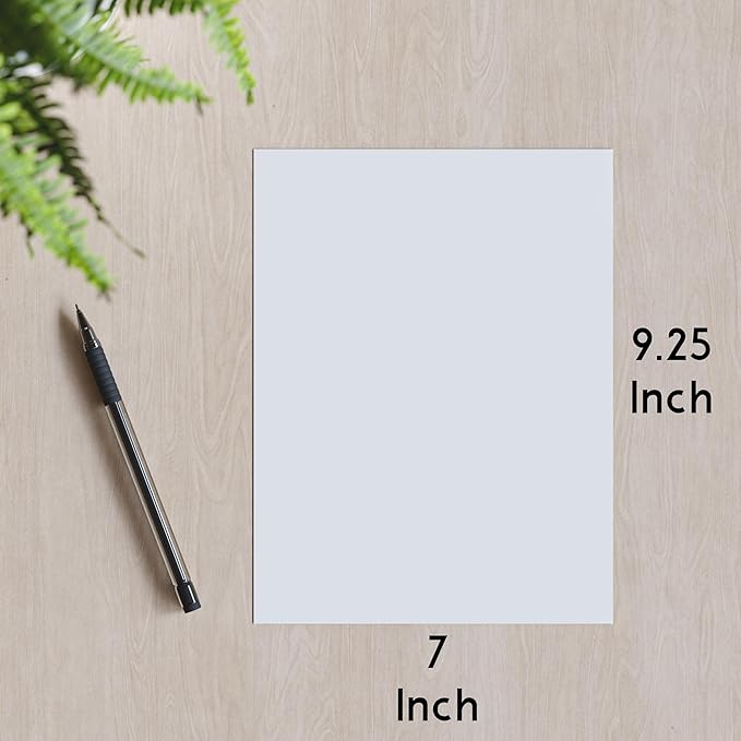 Blank 7 x 9.25 Inch Paper, 120 GSM, 400 Sheets, DIY Template Printing in Happy Planners, Classic Size Unpunched, Loose Leaf, White, Discbound 9 Disc Planner Refill