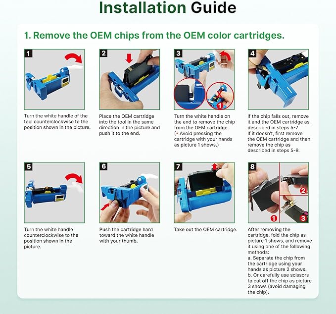 923 Ink Cartridges Combo Pack Without Chip High Yield Compatible for HP 923 Ink Cartridges 923XL Work for OfficeJet Pro 8130e 8135e 8139e 8138e 8120e 8122e 8124e (4 Pack, Black Cyan Magenta Yellow)