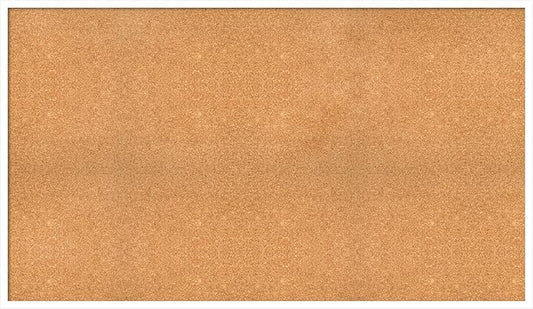 Amanti Art Natural Cork Board for Wall, 33x57 Vision Board with White Frame, Oversize Corkboard Office Decor for Home Organization, Modern Corkboard Pinboard to Display Items for Home Organization in