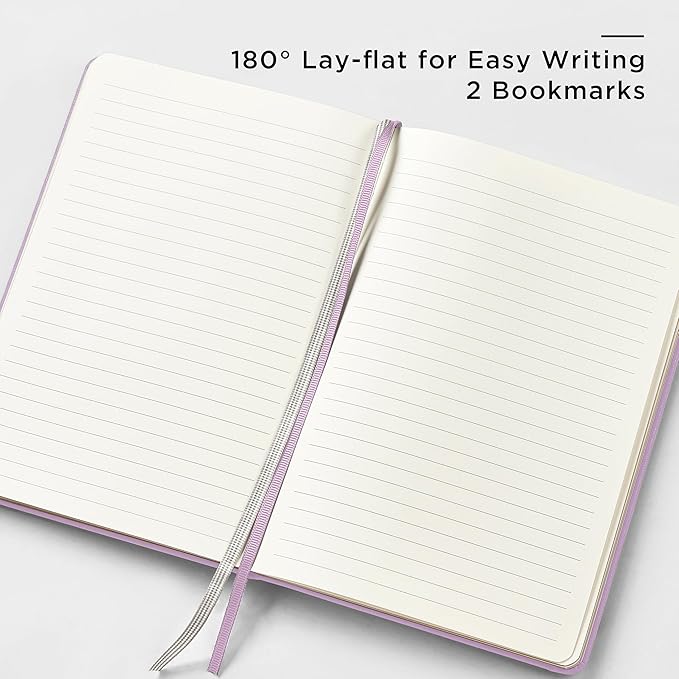 A5 Lined Leather Journal and Pen Set (3 packs), Hardcover Notebook with Pen, 160 Pages 100gsm Thick Ruled Paper for Men Women, for Work, Business, School or Home Writing, 5.7'' x 8'' (Purple)