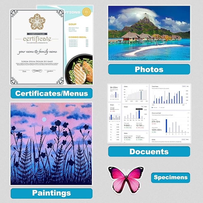 5 Mil Laminating Sheets, Holds 8.5 x 11 Inch Sheets 300 Pack, Thermal Laminating Pouches for Laminator, 9 X 11.5-inches/Letter Size Thermal Laminating Paper, Round Corner