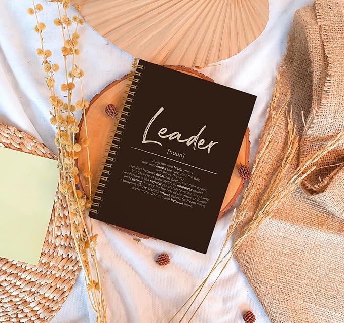 OXW Thank You Gifts for Leader, Meeting Notebook for Work, Appreciation Gift for Mentor Boss Manager, Office Supplies Leadership Gifts, Coffee College Ruled Hardcover Spiral Notebook 5.5 x 8.3