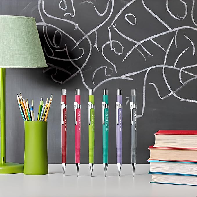 JVPEN 0.5mm Opaque Mechanical Drafting Pencil – Matte Anti‑Roll Barrel, Built-in Eraser, Precision Lead for Drawing, Writing & Office Use – 12‑Pack (Made in Korea)