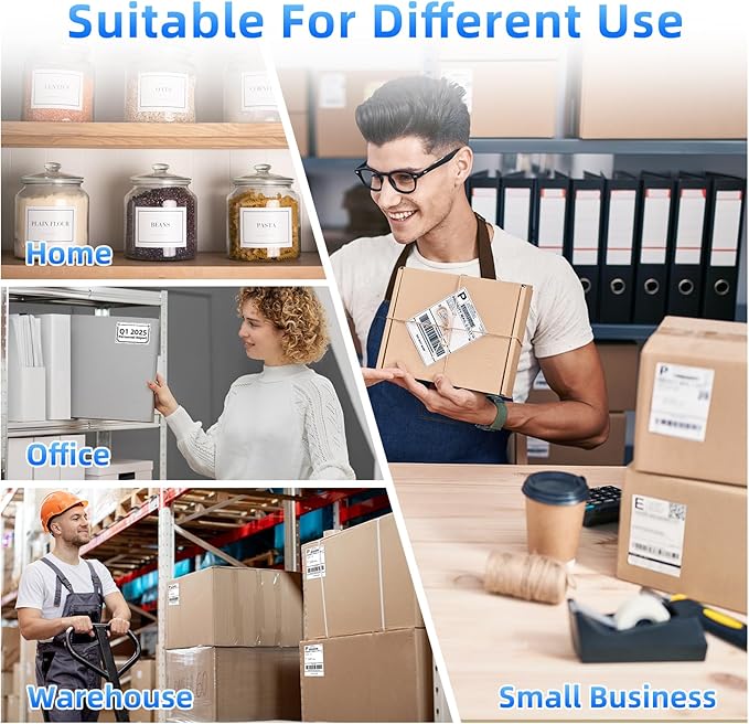 4x6 Thermal Labels, 1 Packs of 500 4x6 Fold Labels - Compatible with JADENS, ASprink, Phomemo, Rollo, Zebra, Omezizy and Other Thermal Printers