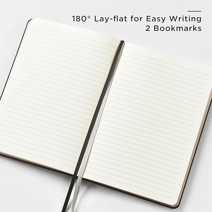 A5 Lined Leather Journal and Pen Set (3 packs), Hardcover Notebook with Pen, 160 Pages 100gsm Thick Ruled Paper for Men Women, for Work, Business, School or Home Writing, 5.7'' x 8'' (Black)