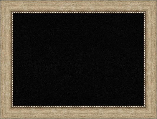 Amanti Art Black Cork Board for Wall, 25x33 Vision Board with Champagne Frame, Medium Corkboard Office Decor for Home Organization, Casual Corkboard Pinboard to display items for home organization