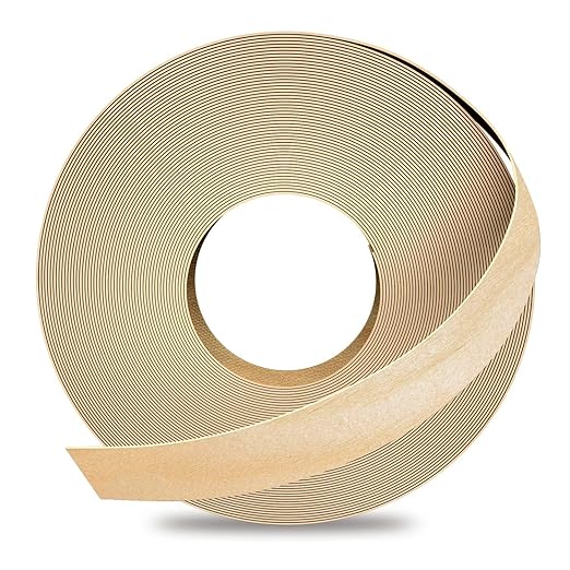 GSCIT Club Birch Edge Banding, 1 inch x 100ft roll of Veneer Edge Banding Preglued Flexible, Real Wood Tape Banding