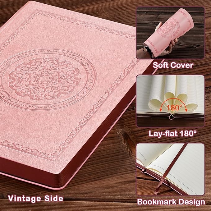 2025 Leather Vintage Journal Notebook,300 Pages,Leather Softcover Lined Journal Notebooks for Women Men,Notebook Journals for Writing Travel,Business,Office,8.5'' X 11.3''
