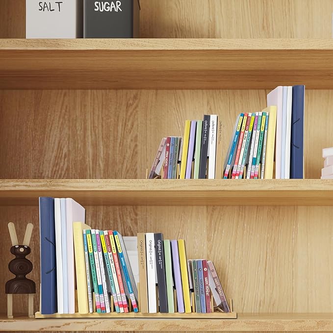 2 Pack Mail Organizer for Desk, Wood Mail Holder Countertop with 5-Slot, Small Letter Sorter File Holder,Office Desktop Envelope Organizer and Book Display Rack