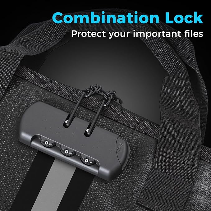 Accordion File Organizer with Combination Lock,Fireproof Expanding File Folder with Multi Pockets,13 Pockets Document Organizer with Handle & Labels,Portable Home Travel Safe Storage Letter A4 Files