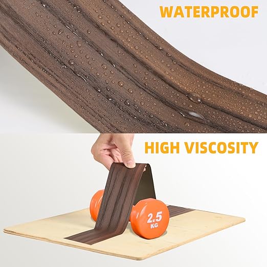 GSCIT Club Silver Walnut Wallpaper, 2.4 inch X 25ft Self Adhesive Wood Grain Repair Tape Silver Walnut Repair Patch for Tables, Chairs, Baseboards, Doors, Windows, Floors, Handicraft DIY.