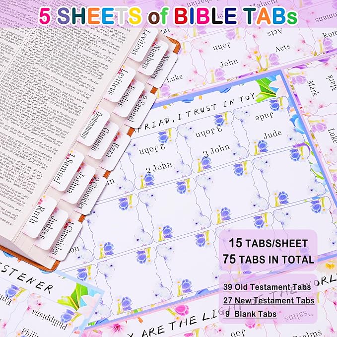 No Bleed Bible Highlighter Pen Set Study Supplies for Women - Pencil Pouch,12 Highlighters with 75 Tabs, 16 Gel Pens ( Black & Color Ink ) Notebook - Bible Journaling Catholic Christian Gift, Green