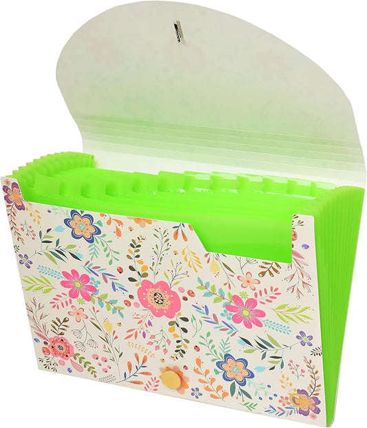 CNK File Folders Organizer with 13 Pockets Accordion Expanding Folder Documents Receipt Document Paper Pocket Filing Accordian Important expandable holder files alphabetical Labels Letter
