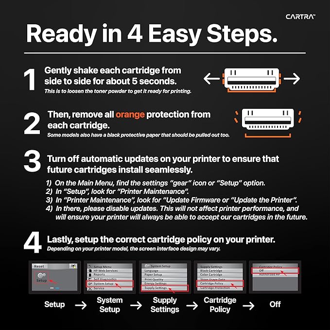 508X 508A Toner Cartridges 4 Pack, Compatible Replacement for HP 508X, HP 508A Cyan Magenta Black Yellow Ink Cartridges for HP Printers, Work with HP Color Laser Printer M553 M577, Flow MFP M577