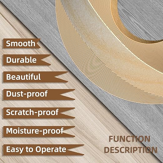 GSCIT Club Birch Edge Banding, 7/8 inch x 250ft roll of Veneer Edge Banding -Pre-glued Flexible, Real Wood Tape Banding for Cabinet Repair Furniture Restoration