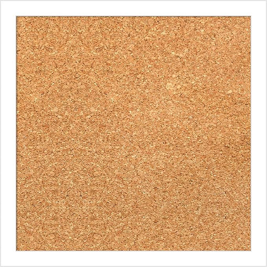 Amanti Art Natural Cork Board for Wall, 13x13 Vision Board with White Frame, X-Small Corkboard Office Decor for Home Organization, Modern Corkboard Pinboard to Display Items for Home Organization in