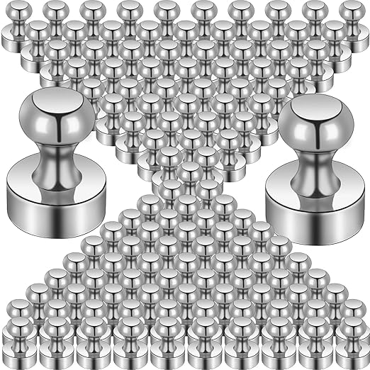 100 Pack Magnets Refrigerator Magnets for Whiteboard Small Strong Fridge Magnet Tiny Push Pin Magnetic Neodymium for Office Classroom Kitchen Home