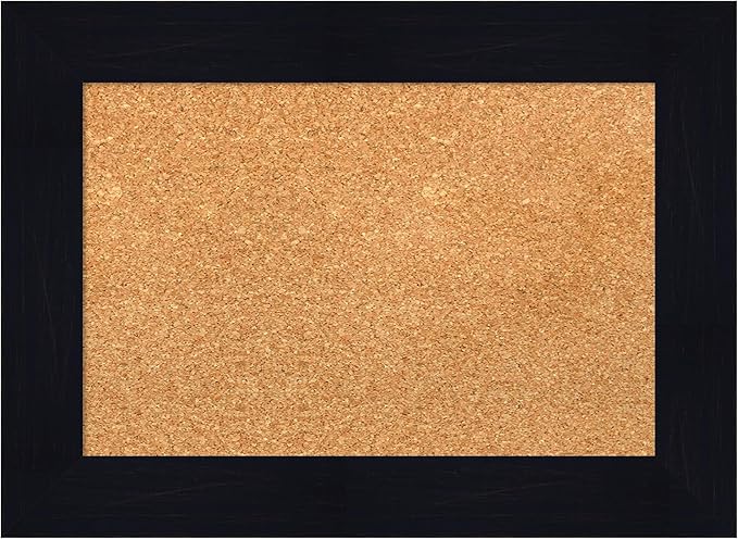 Amanti Art Natural Cork Board for Wall, 16x22 Vision Board with Blue Wood Frame, Small Corkboard Office Decor for Home Organization, Country Rustic Corkboard Pinboard to Display Items for Home