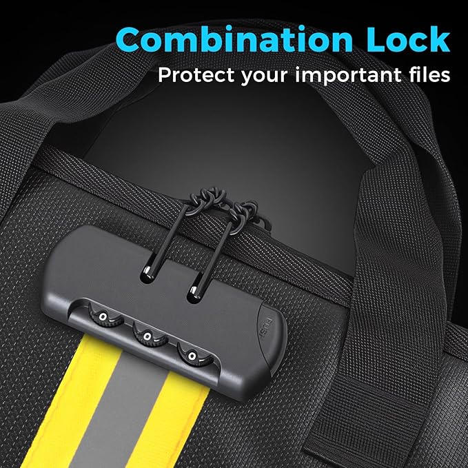 Accordion File Organizer with Combination Lock,Fireproof Expanding File Folder with Multi Pockets,13 Pockets Document Organizer with Handle & Labels,Portable Home Travel Safe Storage Letter A4 Files