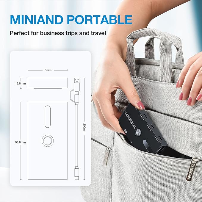 10Gbps USB C Hub, 6 Ports USB C Splitter, Type-C and USB 3.2 to USB C Hub for PC, Laptop, MacBook Pro/Air, iMac, Surface Pro, Chromebook, Etc(HUB ONLY, Not Support Charging/Monitor)