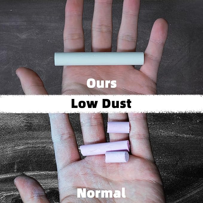 Blue Chalk 100PCS, Low Dust Chalks Stick Bulk for Chalkboard Blackboard Non-Toxic