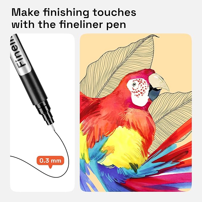 ARTISTRO 24 Watercolor Markers with Flexible Paint Brush Pens for Pros & Beginners - Consistent, Smooth, Bright, Washable, Non-Toxic, Ideal for Coloring, Calligraphy, & Manga