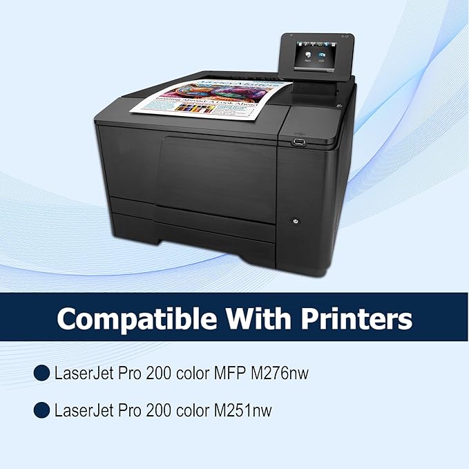 131A Black Toner Cartridge Replacement for HP 131A CF210A Works with HP Laserjet Pro 200 Color M251nw M251n M276n M276nw Printer (2 Pack )