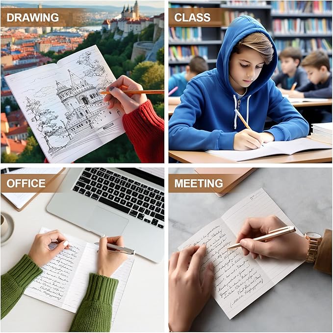 60 Pack Lined Kraft Notebooks Bulk, A5 Blank Paper Journal Notebooks for Office Work, 8.3x5.5inch Kraft Composition Notebook for School Student, 60 Pages