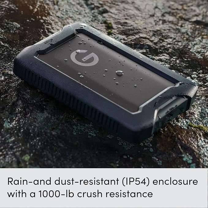 SanDisk Professional 5TB G-DRIVE ArmorATD - Rugged, Durable Portable External Hard Drive HDD, USB-C, USB 3.2 Gen 1 - SDPH81G-005T-GBAND