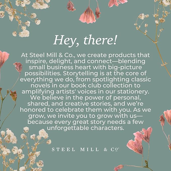 Steel Mill & Co Cute Large Spiral Notebook College Ruled, 11" x 9.5" with Durable Hardcover and 160 Lined Pages, Pink Poppy