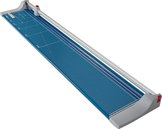 Dahle Large Format Premium Rolling Trimmer, 72" Cut Length, 12 Sheets Capacity, Cut Mat Board, Self-sharpening Blade Cuts in Both Directions, Ground Steel Blade, Automatic Clamp Holds (472)