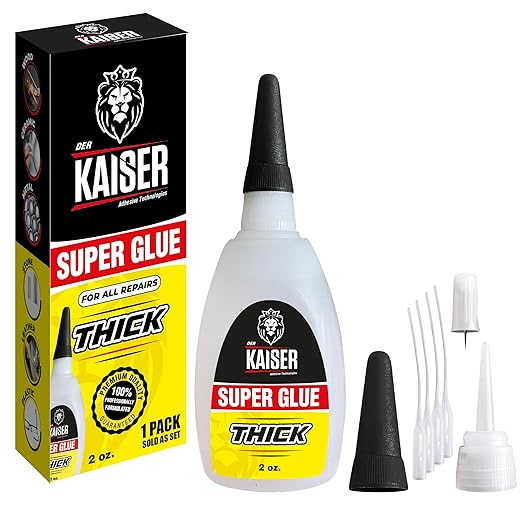 Thick Cyanoacrylate (CA) Super Glue – 2 oz Bottle – Gap-Filling Adhesive for Wood, Stone, Ceramic, and DIY Repairs