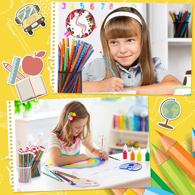 120 Pcs Scented Pencils Bulk for Kids Inspirational Motivational Cute Fun Fruit Wood Smelly Graphite Pencils with Erasers for School Classroom Office Students Girls Boys Gifts Supplies