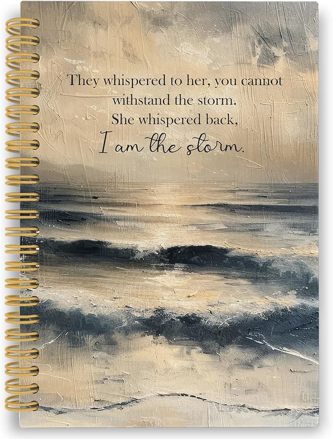 Inspirational Beach Spiral Notebook, Motivational Ocean Journaling Notebooks for Note Taking, Motivational Hardcover Journals for Women 160 Pages 5.5x8.3 Inch, Inspirational Empowerment Gifts