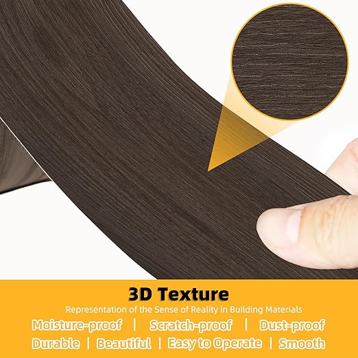 GSCIT Club Red Walnut Wallpaper, 2.4 inch X 15ft Self Adhesive Wood Grain Repair Tape Walnut Repair Patch for Tables, Chairs, Baseboards, Doors, Windows, Floors, Handicraft DIY.