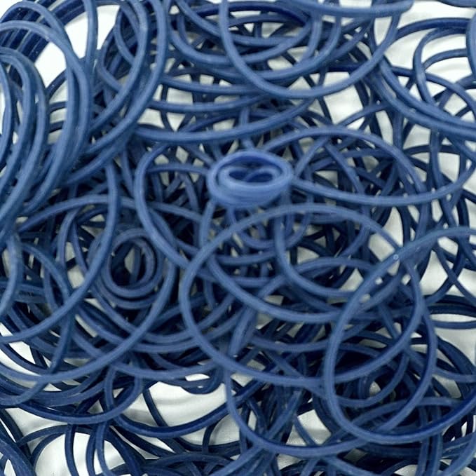 200, Jumbo Size, Blue Color, US Made Rubber Bands for Pony Tails and Braids